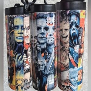 Horror Movie Collage Waterbottle